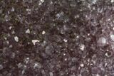 Wide, Purple Amethyst Crystal Cluster On Wood Base - Uruguay #101459-1